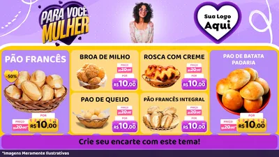 Modelo de TV para TV Horizontal com o tema Para Você, Mulher para Padaria