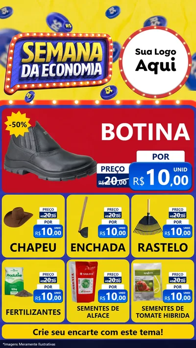 Modelo de Rede Social para Stories com o tema Semana da Economia para Agropecuária