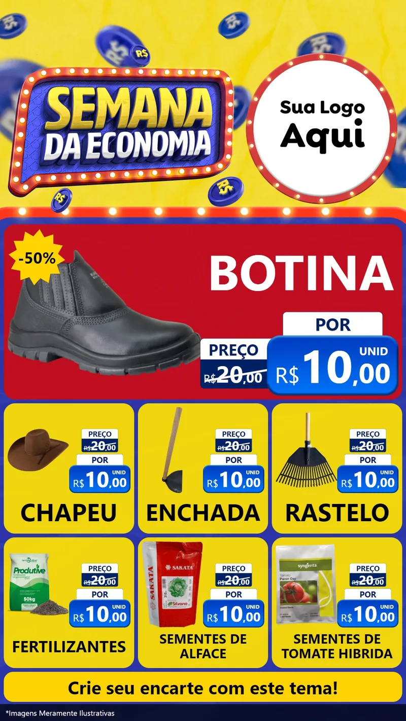 Modelo de Rede Social para Stories com o tema Semana da Economia para Agropecuária