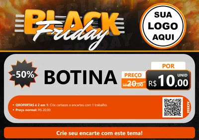 Modelo de Cartaz para Cartaz A4 Horizontal com o tema Black Friday para Agropecuária