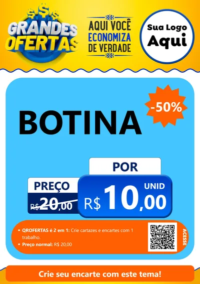 Modelo de Cartaz para Cartaz A4 Vertical com o tema Grandes Ofertas para Agropecuária