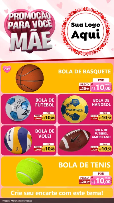 Modelo de TV para TV Vertical com o tema Promoção Para Você Mãe para Artigos Esportivos