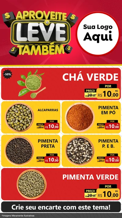 Modelo de TV para TV Vertical com o tema Aproveite e Leve Também para Produtos Naturais