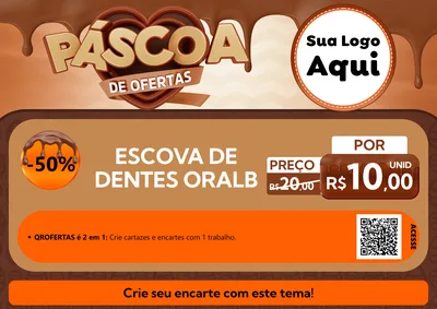 Modelo de Cartaz para Cartaz A4 Horizontal com o tema Páscoa de Ofertas para Higiene Pessoal