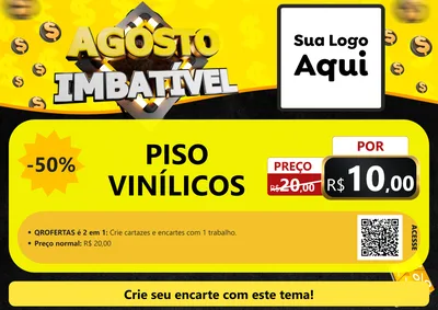 Modelo de Cartaz para Cartaz A4 Horizontal com o tema Agosto Imbatível para Material para Construção