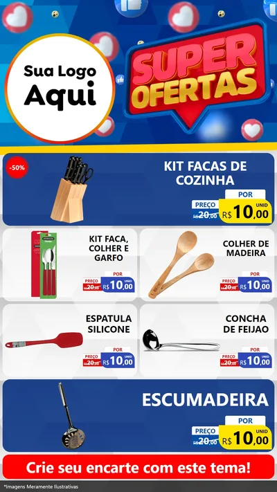 Modelo de TV para TV Vertical com o tema Super Ofertas para Utilidades Domésticas