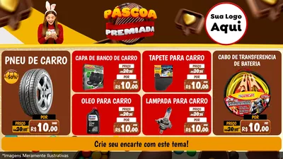 Modelo de TV para TV Horizontal com o tema Páscoa Premiada para Auto peças