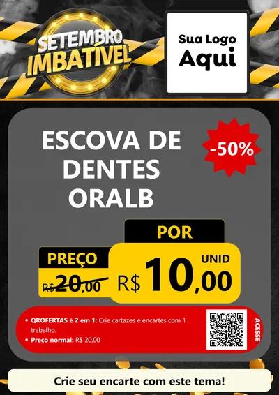Modelo de Cartaz para Cartaz A4 Vertical com o tema Setembro Imbatível para Higiene Pessoal