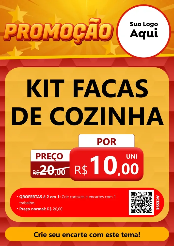 Modelo de Cartaz para Cartaz A4 Vertical com o tema Promoção para Utilidades Domésticas