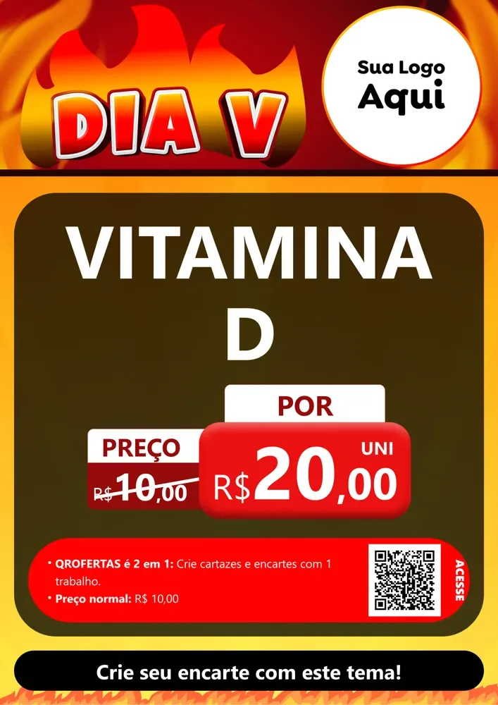 Modelo de Cartaz para Cartaz A4 Vertical com o tema Dia V para Farmácia