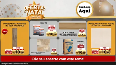 Modelo de TV para TV Horizontal com o tema Ofertas De Natal E Ano Novo para Pisos e revestimentos