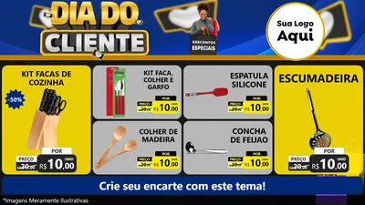 Modelo de TV para TV Horizontal com o tema Dia Do Cliente para Utilidades Domésticas