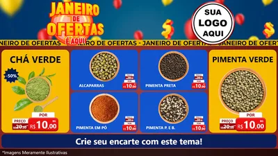 Modelo de TV para TV Horizontal com o tema Janeiro de Ofertas É Aqui! para Produtos Naturais