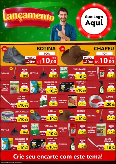 Modelo de Encarte para Encarte A4 Vertical com o tema Lançamento para Agropecuária