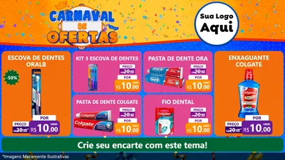 Modelo de TV para TV Horizontal com o tema Carnaval de Ofertas para Higiene Pessoal