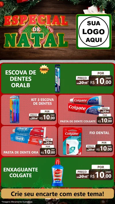 Modelo de TV para TV Vertical com o tema Especial de Natal para Higiene Pessoal