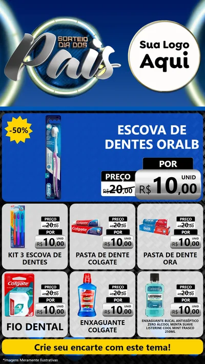 Modelo de Rede Social para Stories com o tema Sorteio Dia Dos Pais para Higiene Pessoal