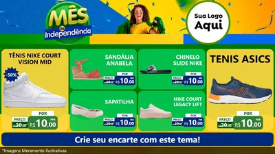 Modelo de TV para TV Horizontal com o tema Mês da Independência para Calçados