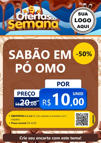 Modelo de Cartaz para Cartaz A4 Vertical com o tema Ofertas da Semana - Páscoa para Produtos de Limpeza