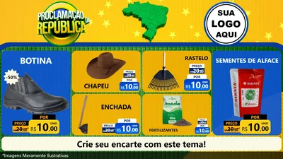 Modelo de TV para TV Horizontal com o tema Proclamação da República para Agropecuária