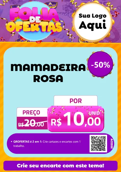 Modelo de Cartaz para Cartaz A4 Vertical com o tema Folia de Ofertas para Bebês