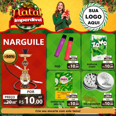 Modelo de Rede Social para Feed Facebook com o tema Natal Imperdível para Tabacaria