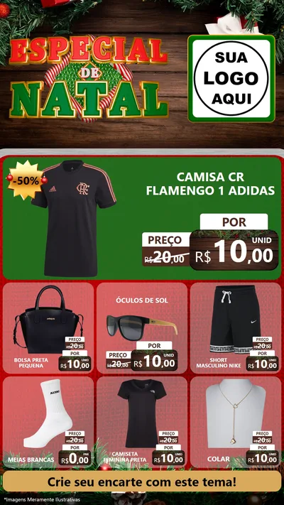 Modelo de Rede Social para Stories com o tema Especial de Natal para Roupas e acessórios