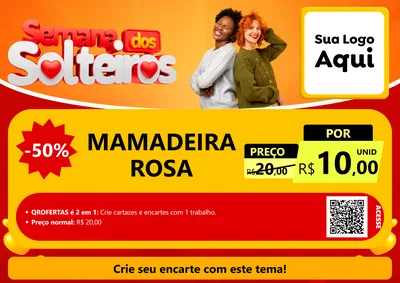 Modelo de Cartaz para Cartaz A4 Horizontal com o tema Semana dos Solteiros para Bebês