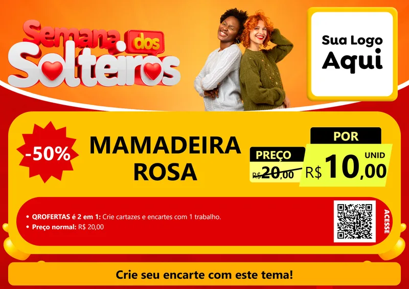 Modelo de Cartaz para Cartaz A4 Horizontal com o tema Semana dos Solteiros para Bebês