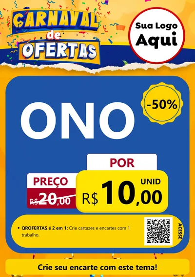 Modelo de Cartaz para Cartaz A4 Vertical com o tema Carnaval de Ofertas para Óticas
