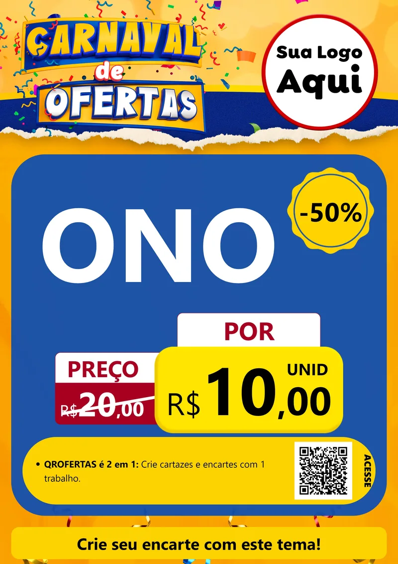 Modelo de Cartaz para Cartaz A4 Vertical com o tema Carnaval de Ofertas para Óticas