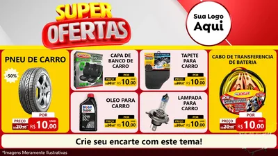 Modelo de TV para TV Horizontal com o tema Super Ofertas para Auto peças