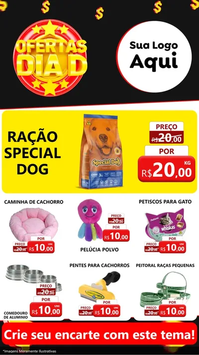 Modelo de Rede Social para Stories com o tema Dia D para Pet Shop