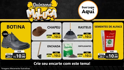 Modelo de TV para TV Horizontal com o tema Quinzena Maluca para Agropecuária