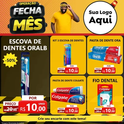 Modelo de Rede Social para Feed Facebook com o tema Operação Fecha Mês para Higiene Pessoal