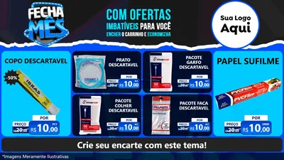 Modelo de TV para TV Horizontal com o tema Fecha Mês para Embalagens