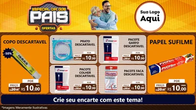 Modelo de TV para TV Horizontal com o tema Especial Dia dos Pais para Embalagens
