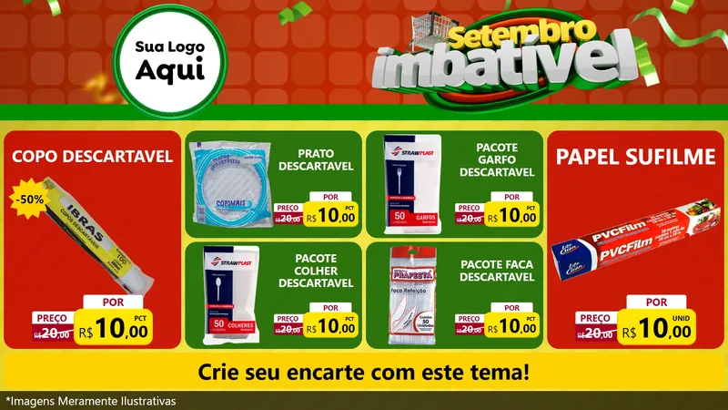 Modelo de TV para TV Horizontal com o tema Setembro Imbatível para Embalagens