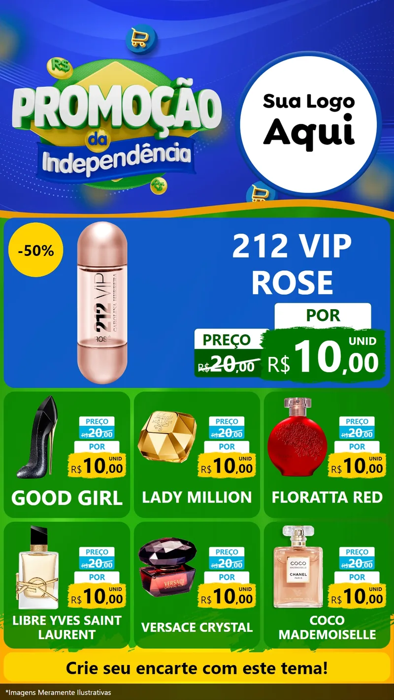 Modelo de Rede Social para Stories com o tema Promoção da Independência para Perfumes