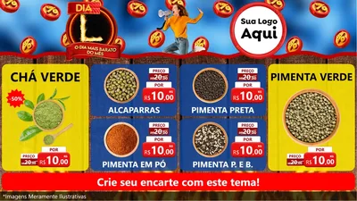 Modelo de TV para TV Horizontal com o tema Dia L - O Dia Mais Barato Do Mês para Produtos Naturais