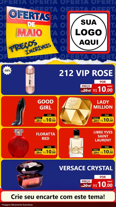 Modelo de TV para TV Vertical com o tema Ofertas de Maio - Preços Incríveis para Perfumes