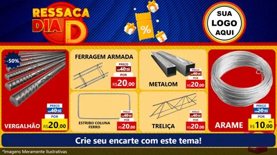 Modelo de TV para TV Horizontal com o tema Ressaca Dia D para Ferragens
