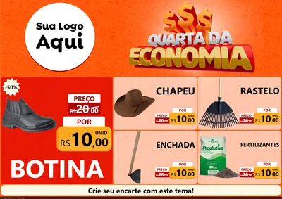 Modelo de Encarte para Encarte A4 Horizontal com o tema Quarta da Economia para Agropecuária