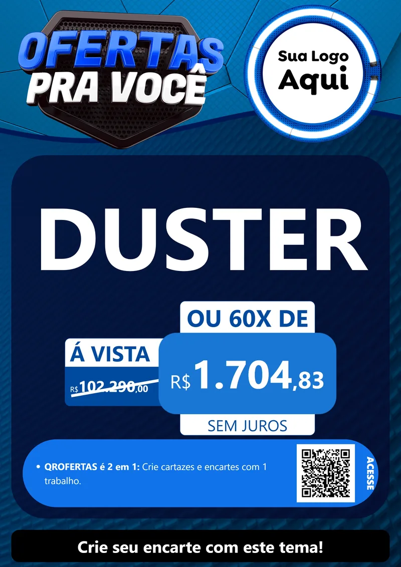 Modelo de Cartaz para Cartaz A4 Vertical com o tema Ofertas Para Você - Auto e Motopeças para Concessionaria de Carros