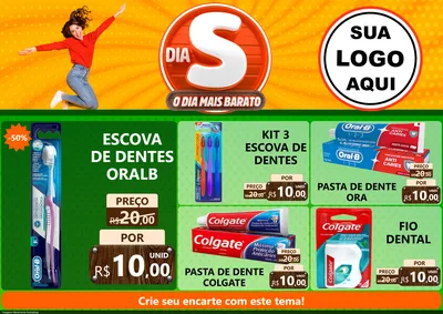 Modelo de Encarte para Encarte A4 Horizontal com o tema Dia S - O Dia Mais Barato para Higiene Pessoal
