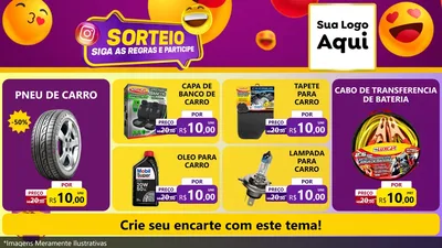Modelo de TV para TV Horizontal com o tema Sorteio para Auto peças