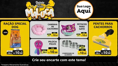 Modelo de TV para TV Horizontal com o tema Quinta e Sexta Maluca para Pet Shop
