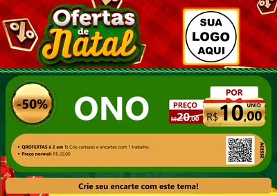 Modelo de Cartaz para Cartaz A4 Horizontal com o tema Ofertas de Natal para Óticas