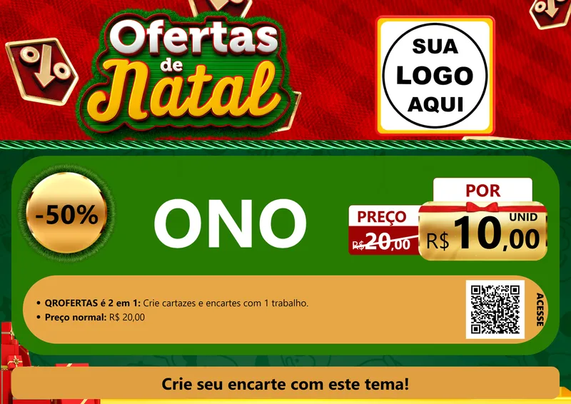 Modelo de Cartaz para Cartaz A4 Horizontal com o tema Ofertas de Natal para Óticas