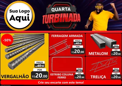Modelo de Encarte para Encarte A4 Horizontal com o tema Quarta Turbinada para Ferragens